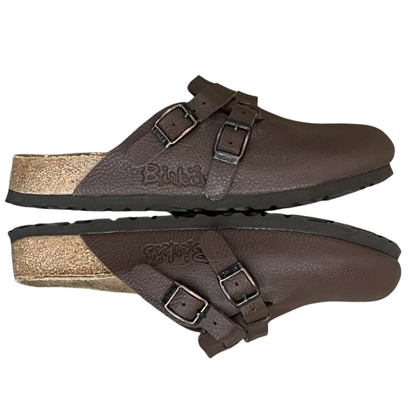 Birkenstock Birki’s Camden double strap brown pebbled leather clogs - Picture 5 of 11